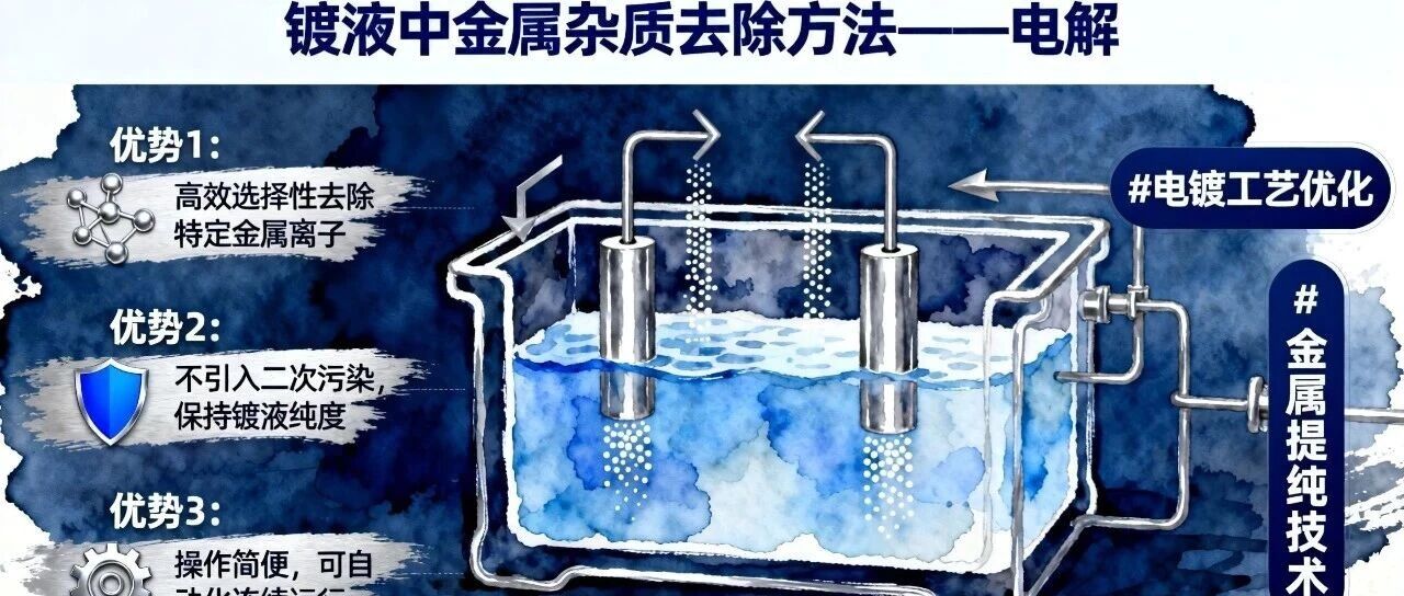 镀液中金属杂质去除方法——电解